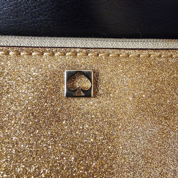 Kate Spade Bethann Gold Sparkle Wristlet NWOT - Picture 13 of 14